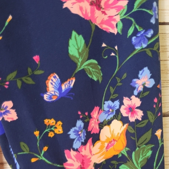 Old Navy Harper Pants Size 6 Navy Floral - Picture 4 of 6